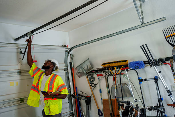 Professional Garage Door Panel Replacement technician working in Anderson, IN